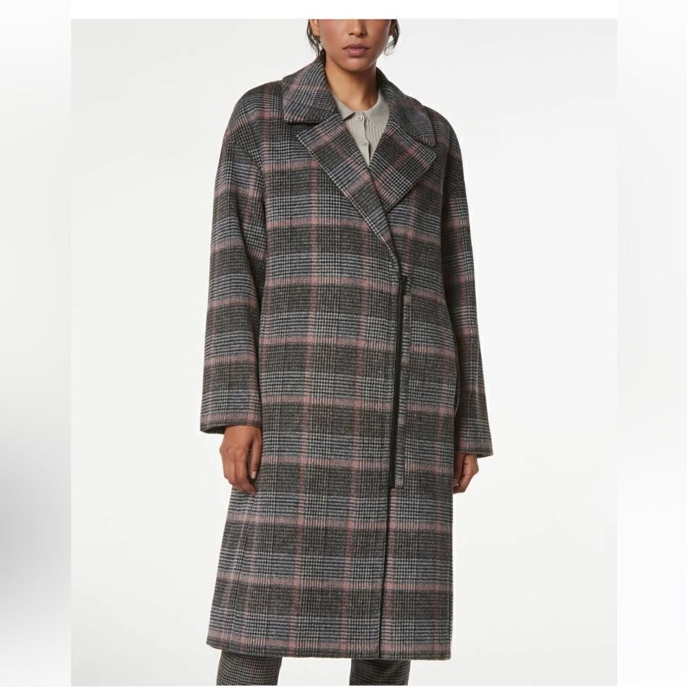 Andrew Marc Casma Oversized Plaid Coat NWT